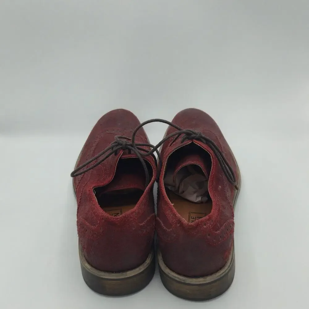 Kenneth Cole Reaction Rogue Trip Men's Size 10.5 Oxblood Red Suede Wingtip
